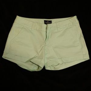 mint green shorts
